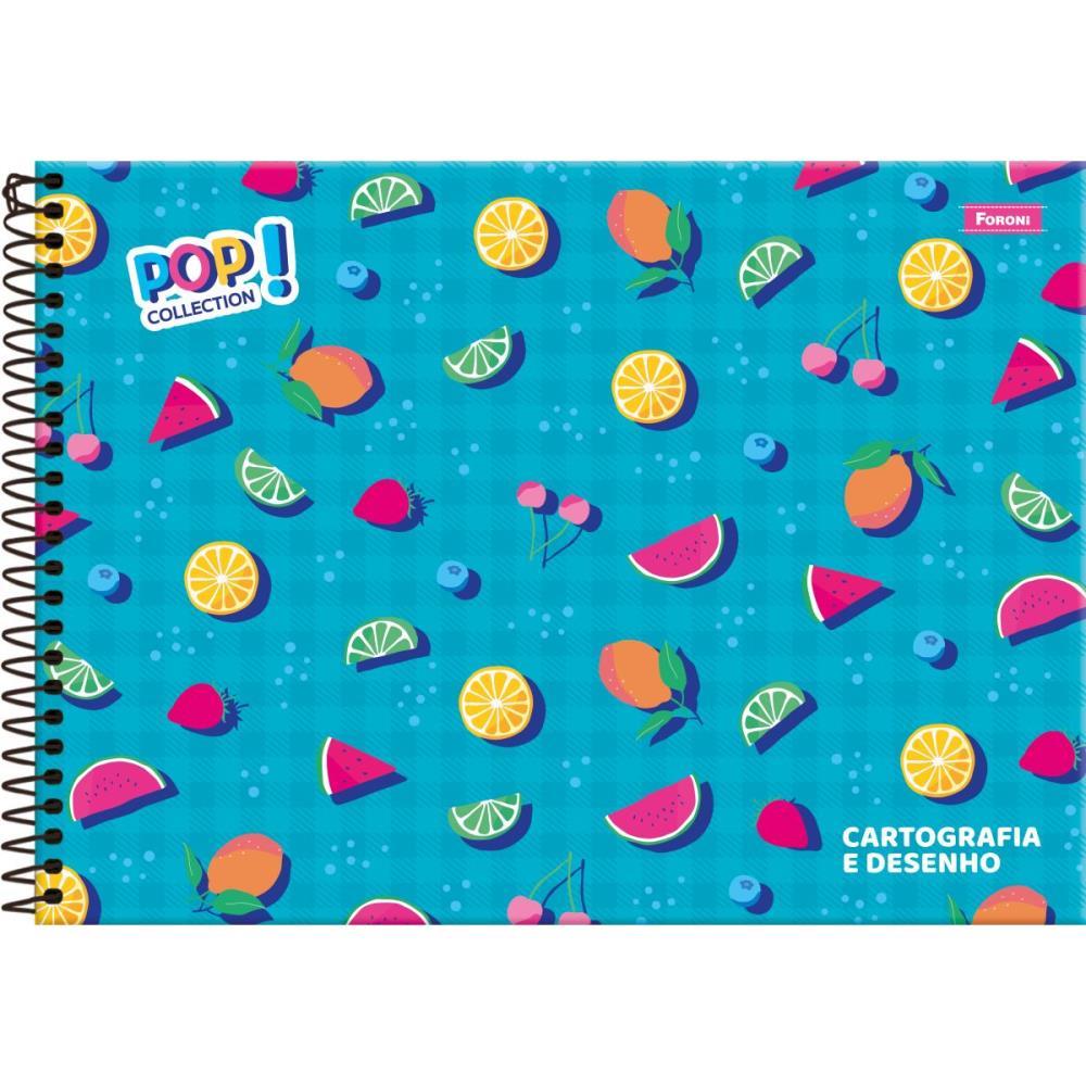 CADERNO DESENHO UNIV CAPA DURA POP COLLECTION 96FLS. FORONI UNIDADE