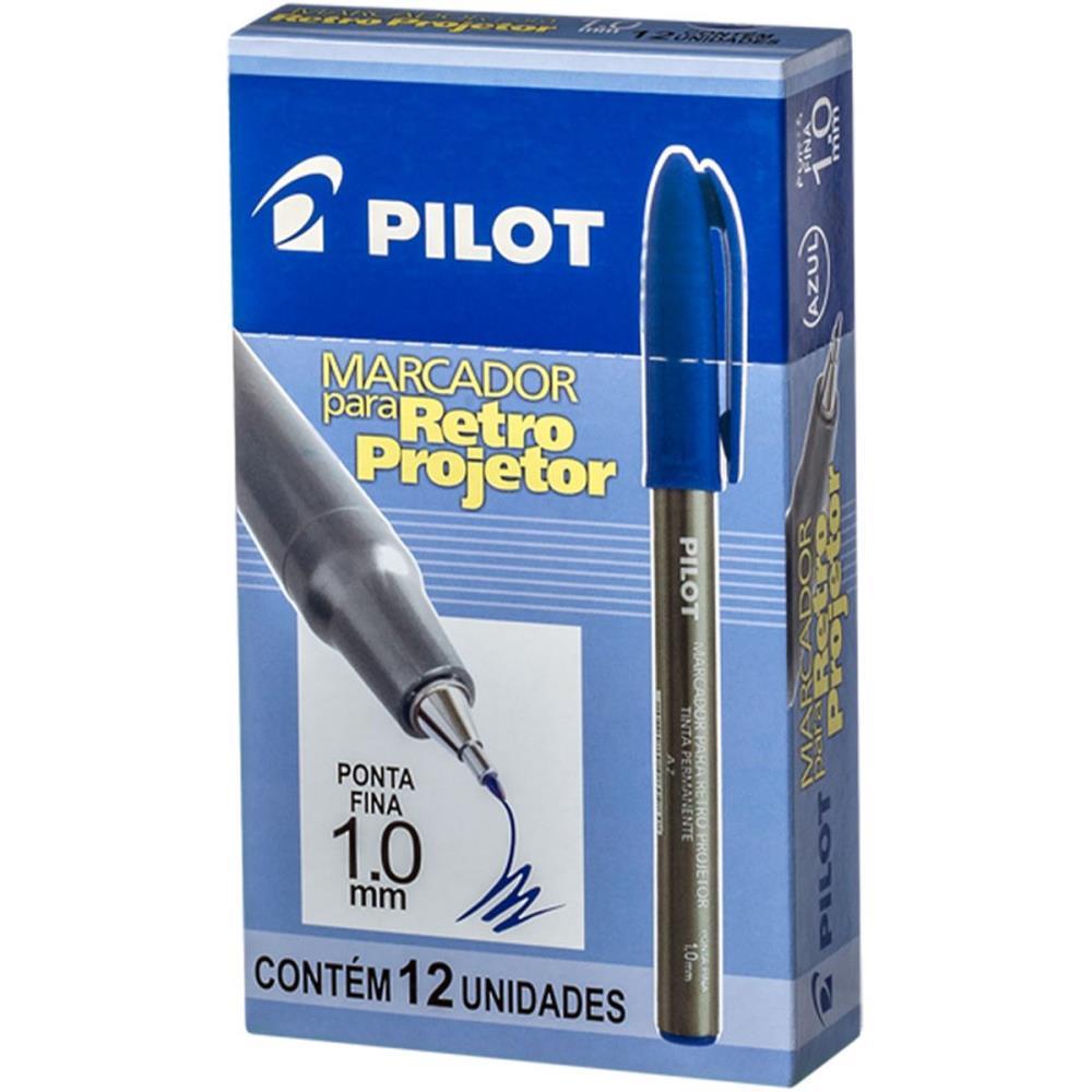 CANETA RETROPROJETOR 1.0MM MARCADOR AZUL PILOT UNIDADE