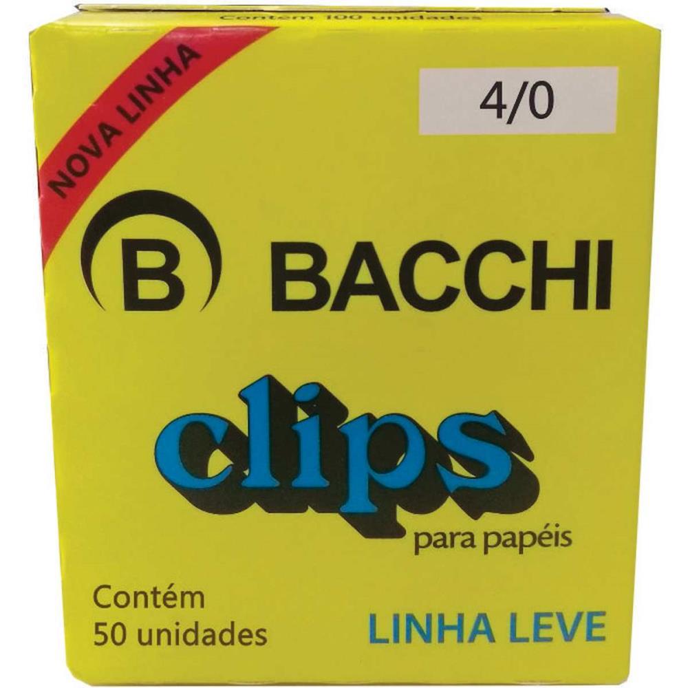 CLIPE GALVANIZADO ACO 4/0 LINHA LEVE C/50 UNID. BACCHI UNIDADE