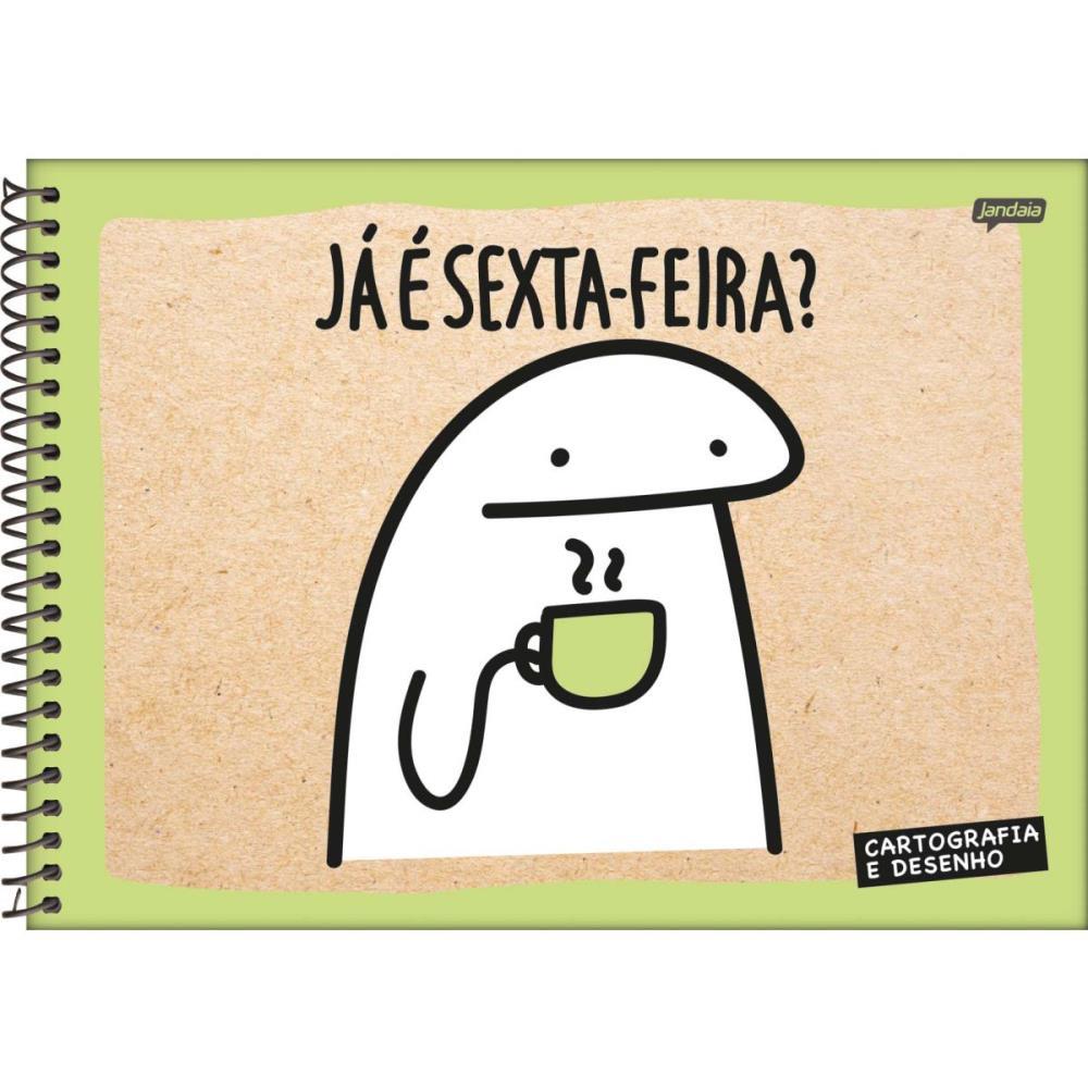 CADERNO DESENHO UNIV CAPA DURA FLORK 80FLS. JANDAIA UNIDADE