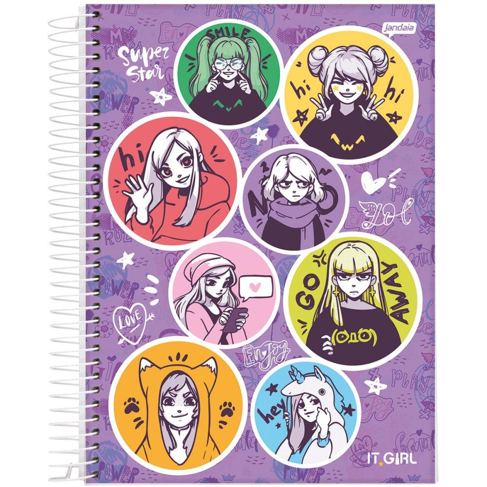 CADERNO 10X1 CAPA DURA IT GIRL 200FLS. JANDAIA UNIDADE