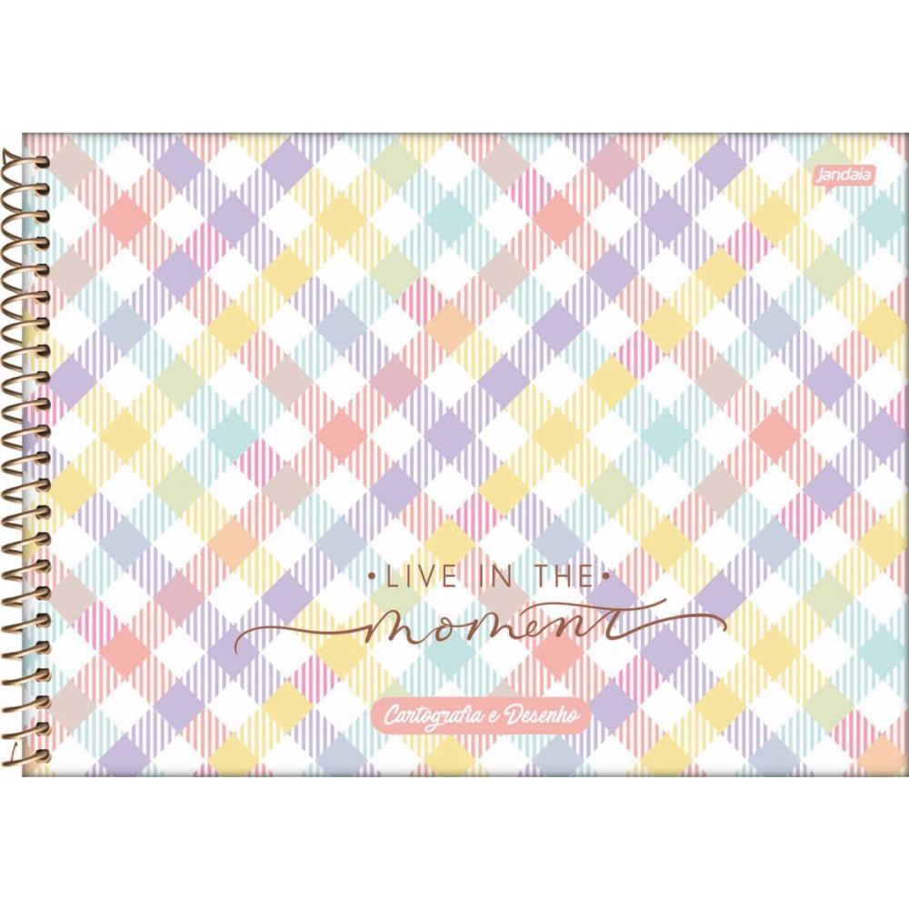 CADERNO DESENHO UNIV CAPA DURA LA CREME 80FLS. JANDAIA UNIDADE