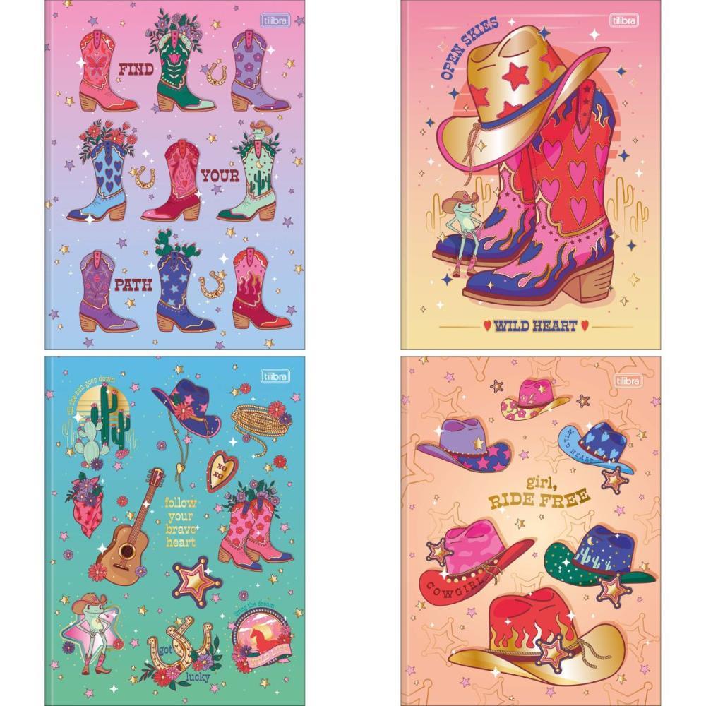 CADERNO BROCHURAO CAPA DURA WEST GIRL 80FLS TILIBRA UNIDADE