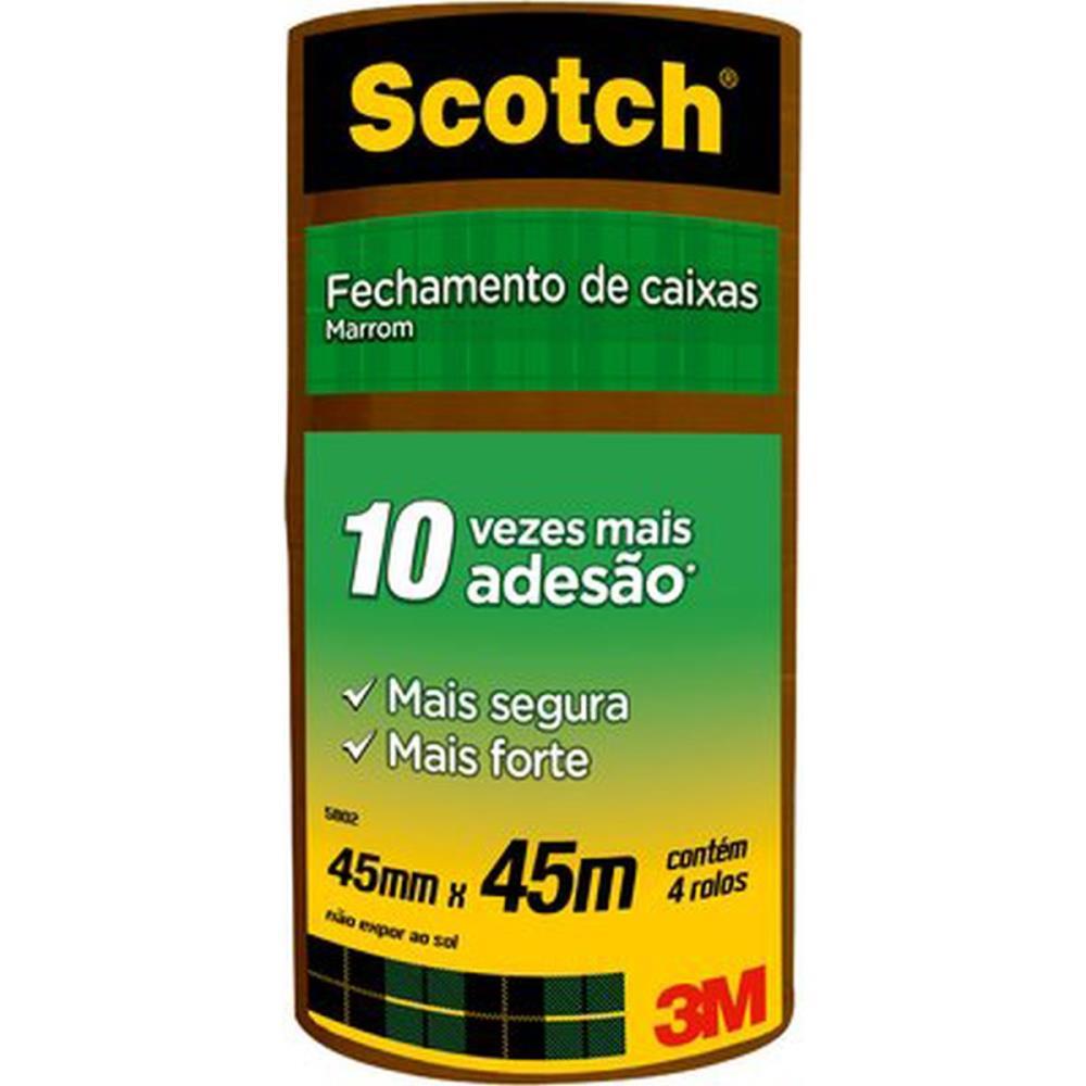 FITA PARA EMPACOTAMENTO SCOTCH 5802 MARROM 45MMX45M. 3M UNIDADE