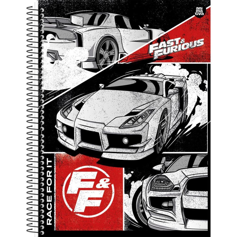 CADERNO 10X1 CAPA DURA VELOZES &amp; FURIOSOS 160F SD/ANIMATIVA UNIDADE