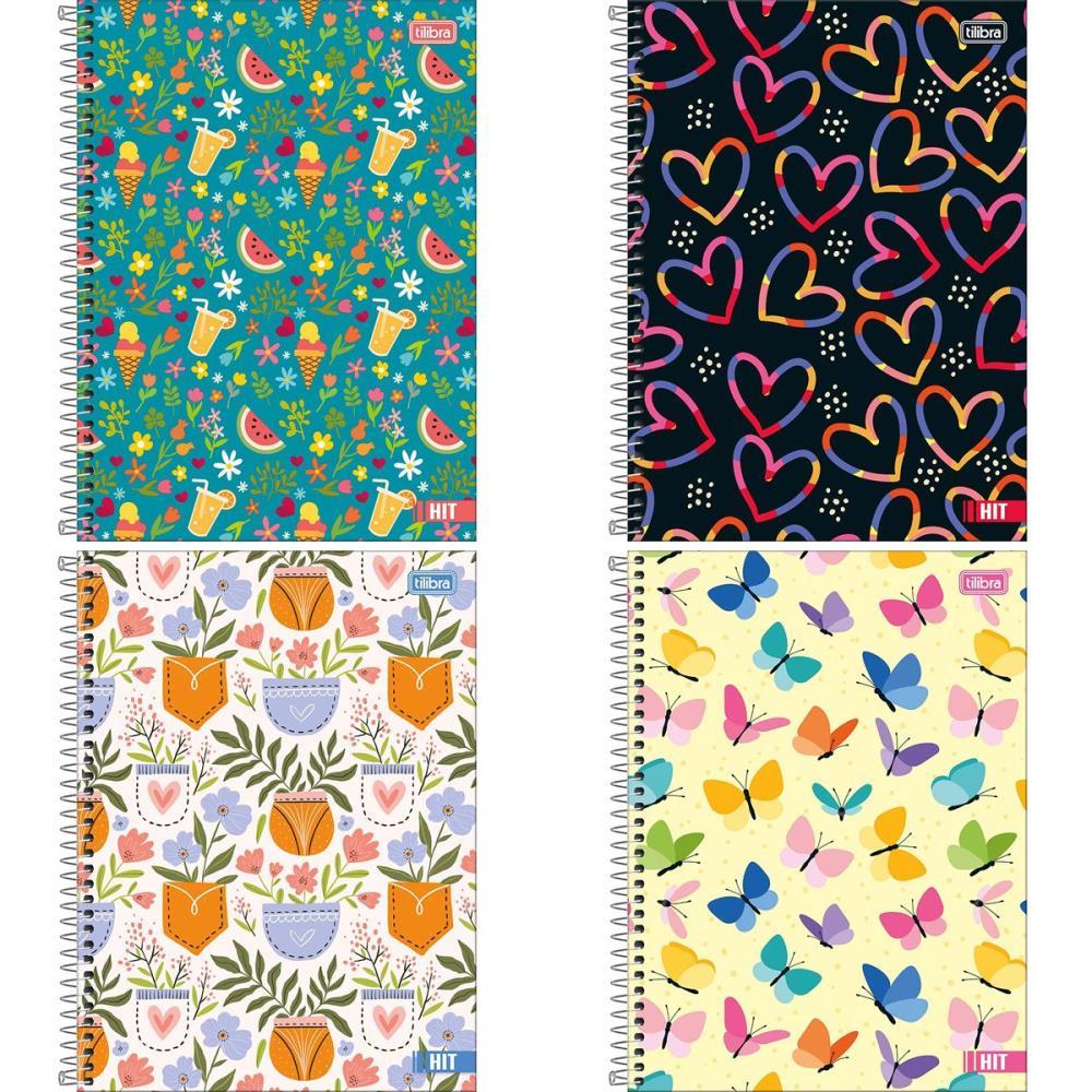 CADERNO 16X1 CAPA DURA HIT FEMININO 256FLS 50G. TILIBRA UNIDADE