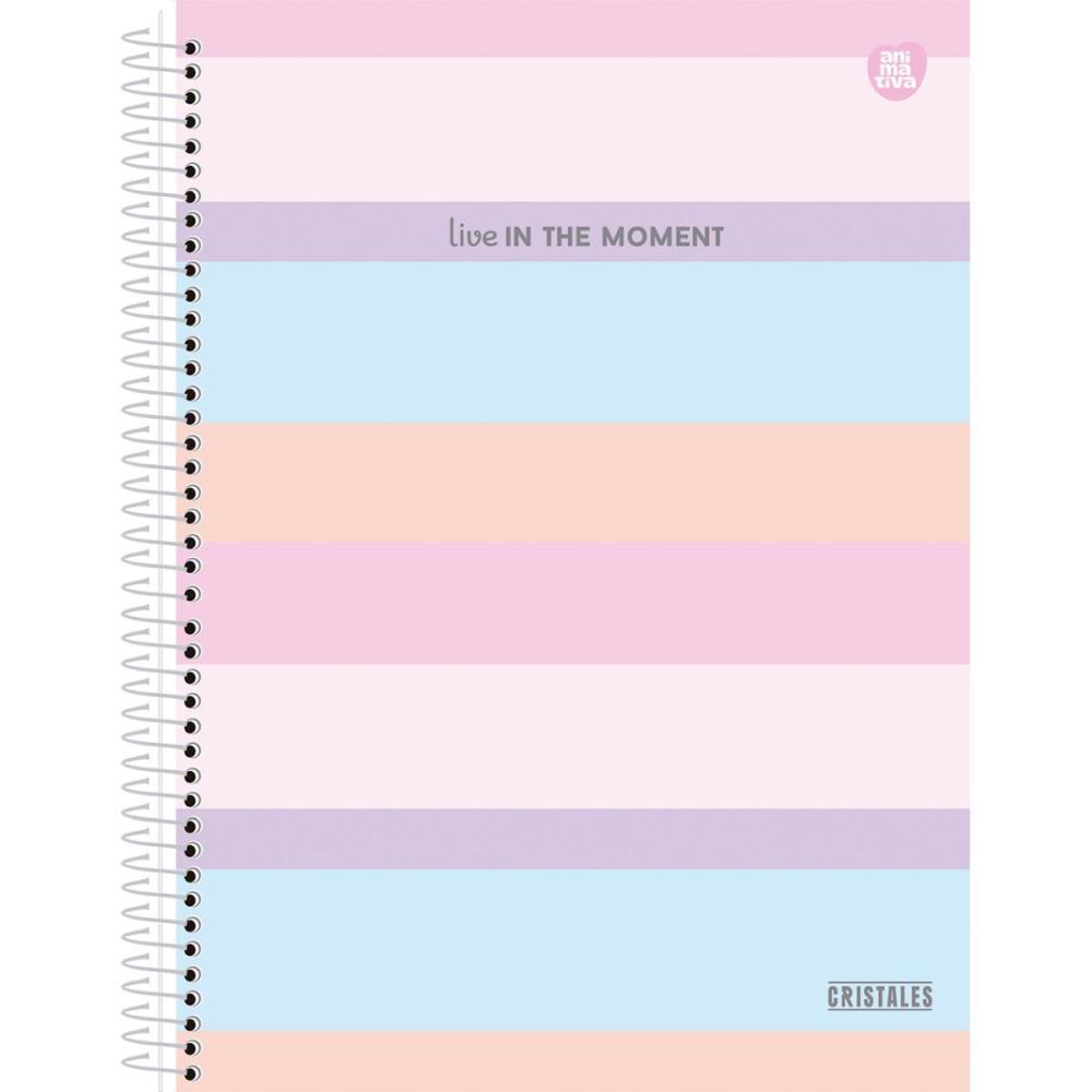 CADERNO 01X1 CP.DURA COLEGIAL CRISTALES 80F SD/ANIMATIVA UNIDADE