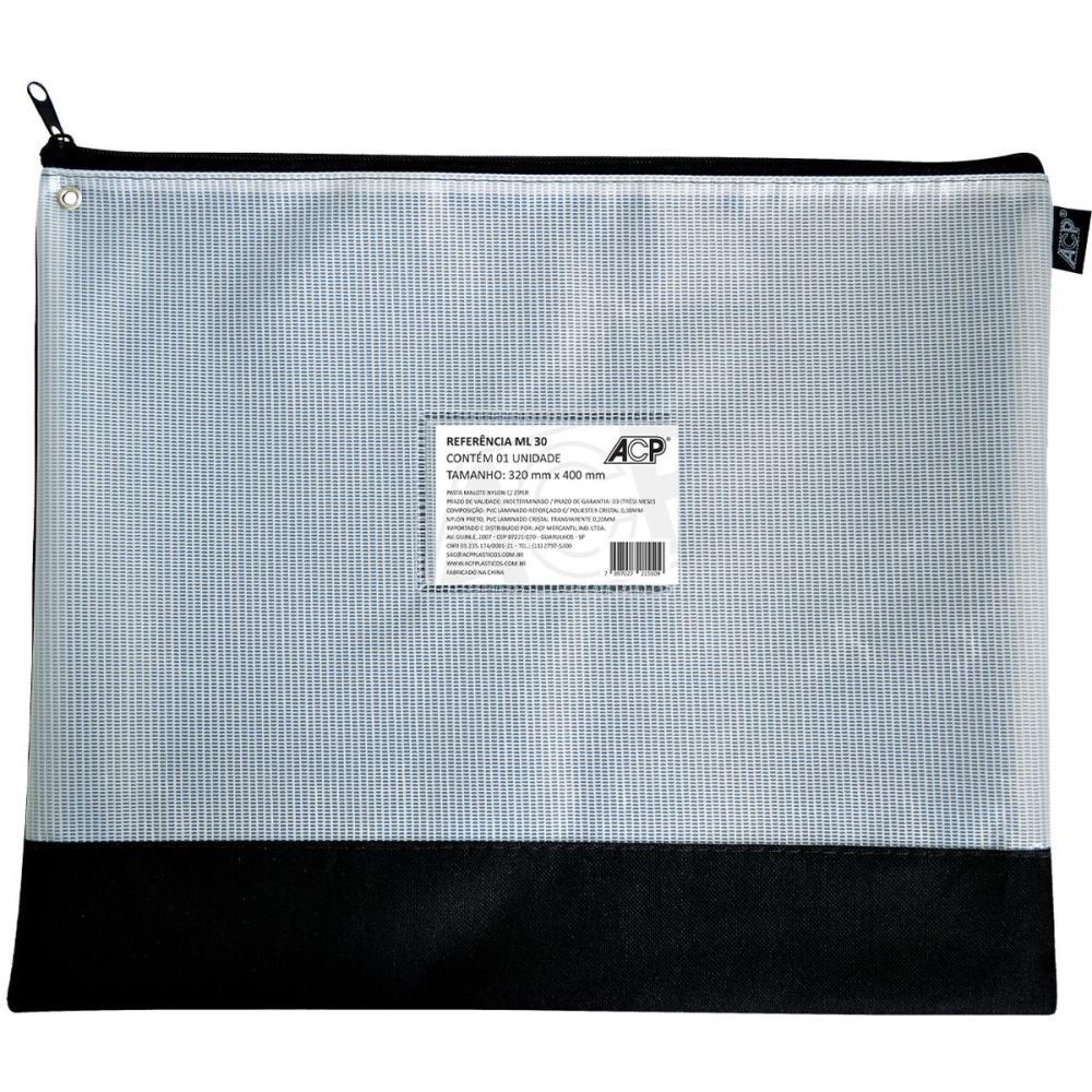 PASTA MALOTE NYLON C/ZIPER 32X40CM PT ACP UNIDADE