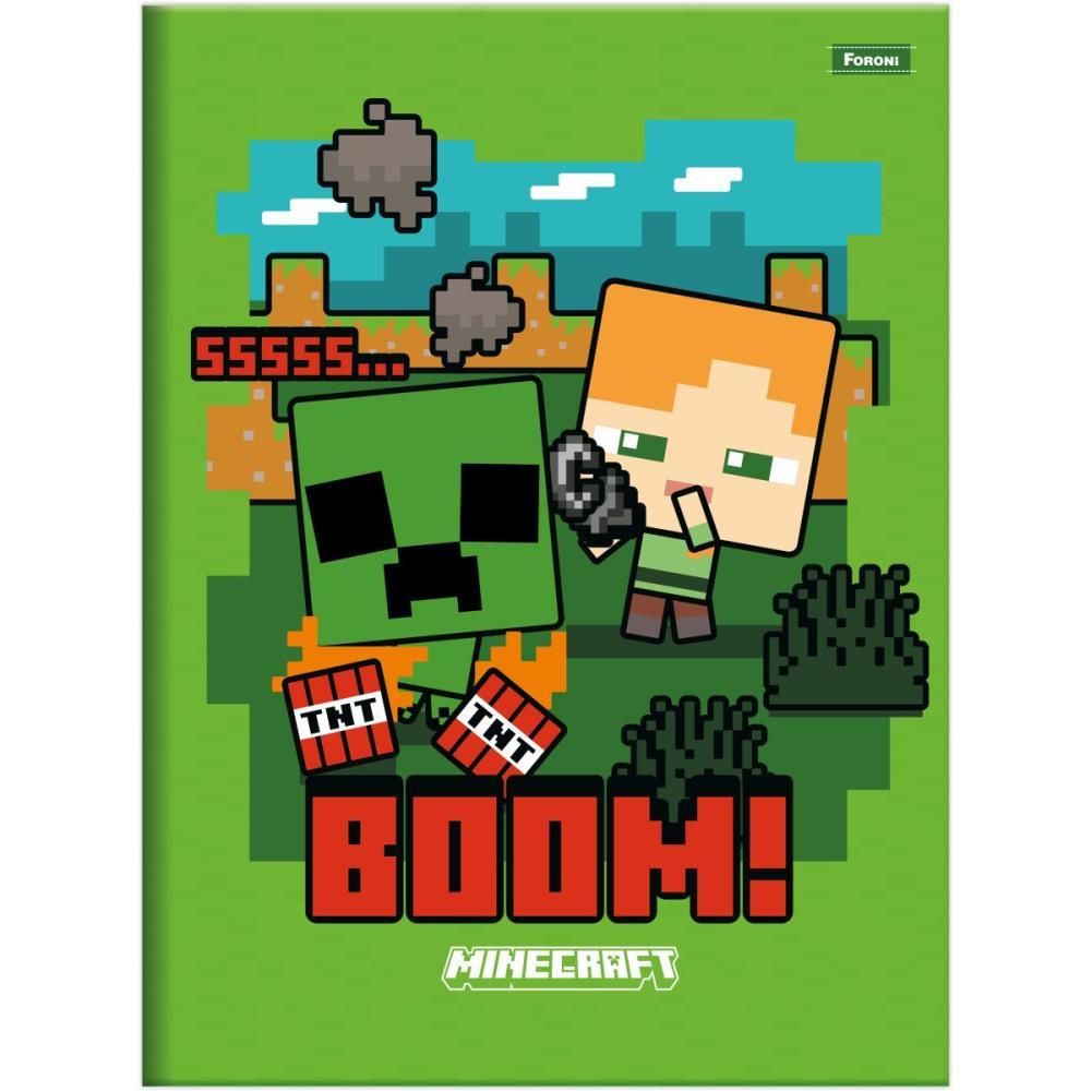 CADERNO BROCHURAO CAPA DURA MINECRAFT 80FLS FORONI UNIDADE