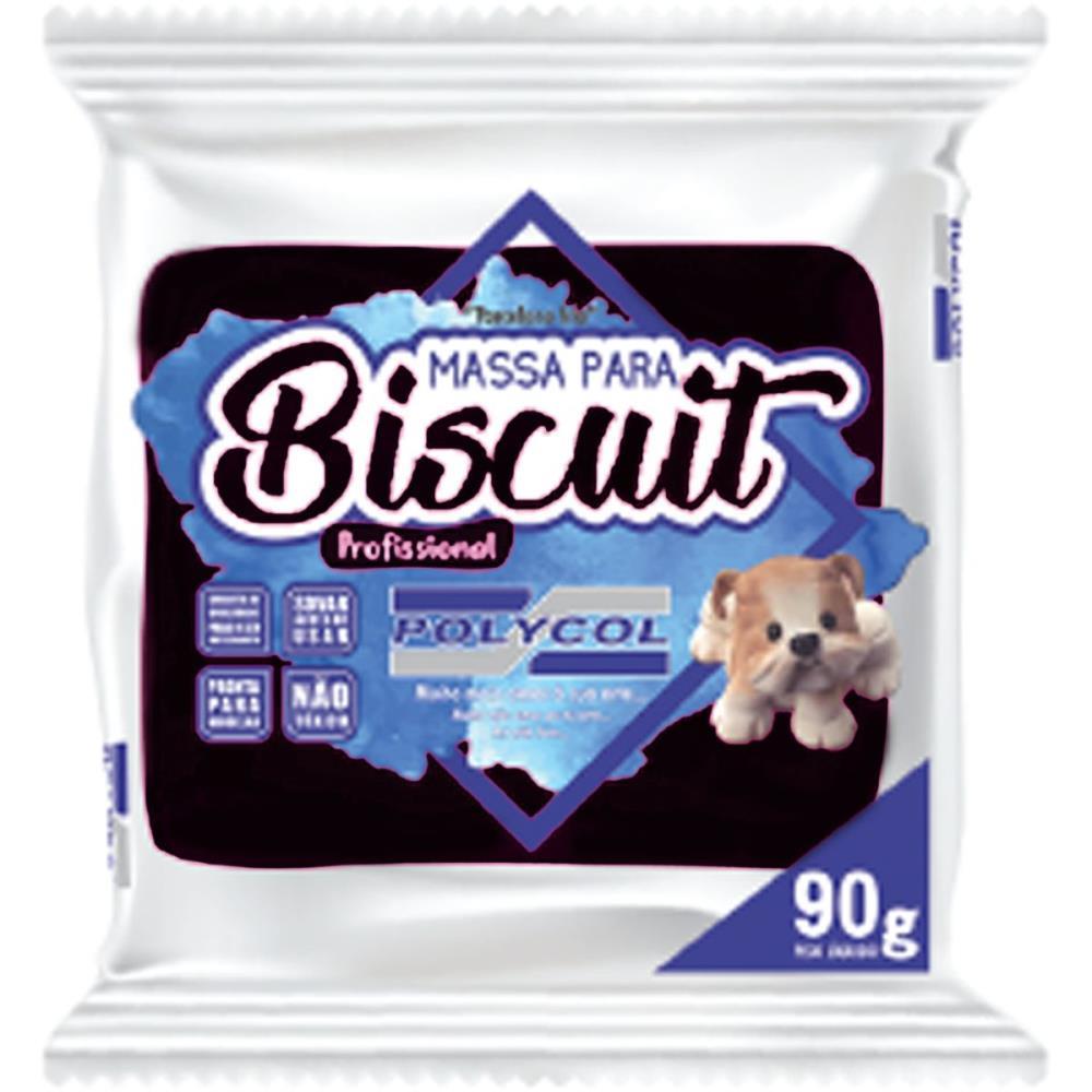 MASSA DE PORCELANA FRIA BISCUIT 90G PRETO POLYCOL UNIDADE