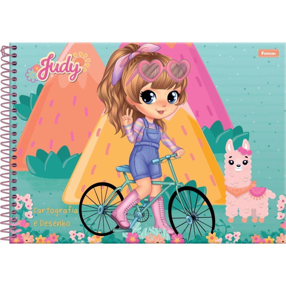 CADERNO DESENHO UNIV CAPA DURA JUDY 80FLS. FORONI UNIDADE