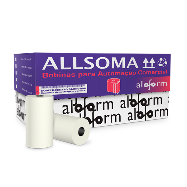 Bobina Térmica 80Mm X 30M Branca Aloform Elton c/30 Unidades