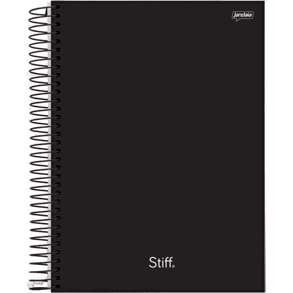 CADERNO 01X1 CAPA DURA STIFF SLIM 80FLS. PRETO JANDAIA PCT.C/04