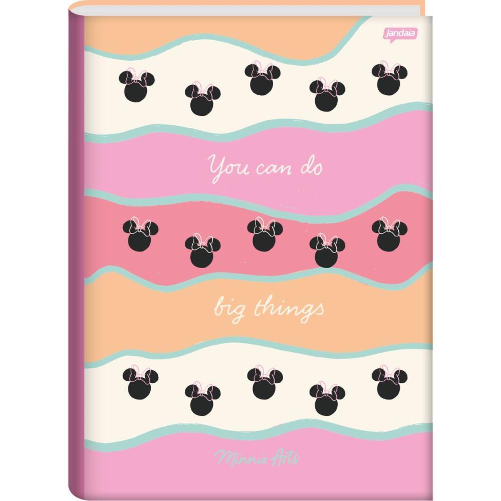 CADERNO BROCHURAO CAPA DURA MINNIE ARTS 80FLS. JANDAIA PCT.C/05