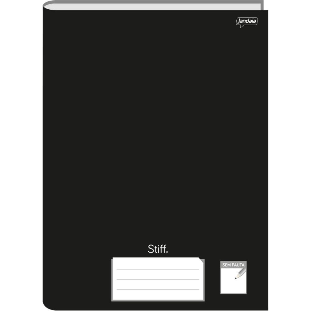 CADERNO BROCHURAO SEM PAUTA STIFF 96 FOLHAS PRETO CD. JANDAIA PCT.C/05