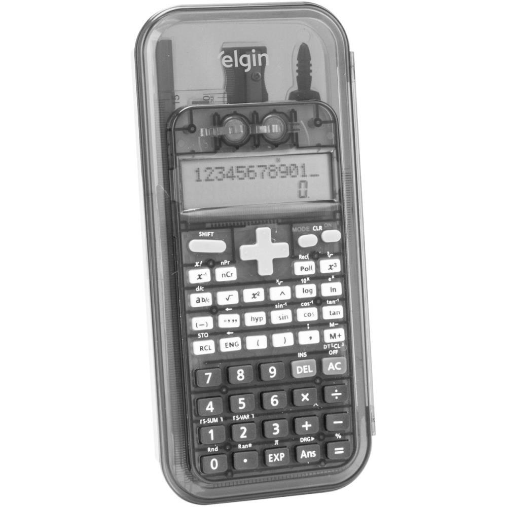 CALCULADORA CIENTIFICA 240FUNCOES C/KIT CALCULOS ELGIN UNIDADE