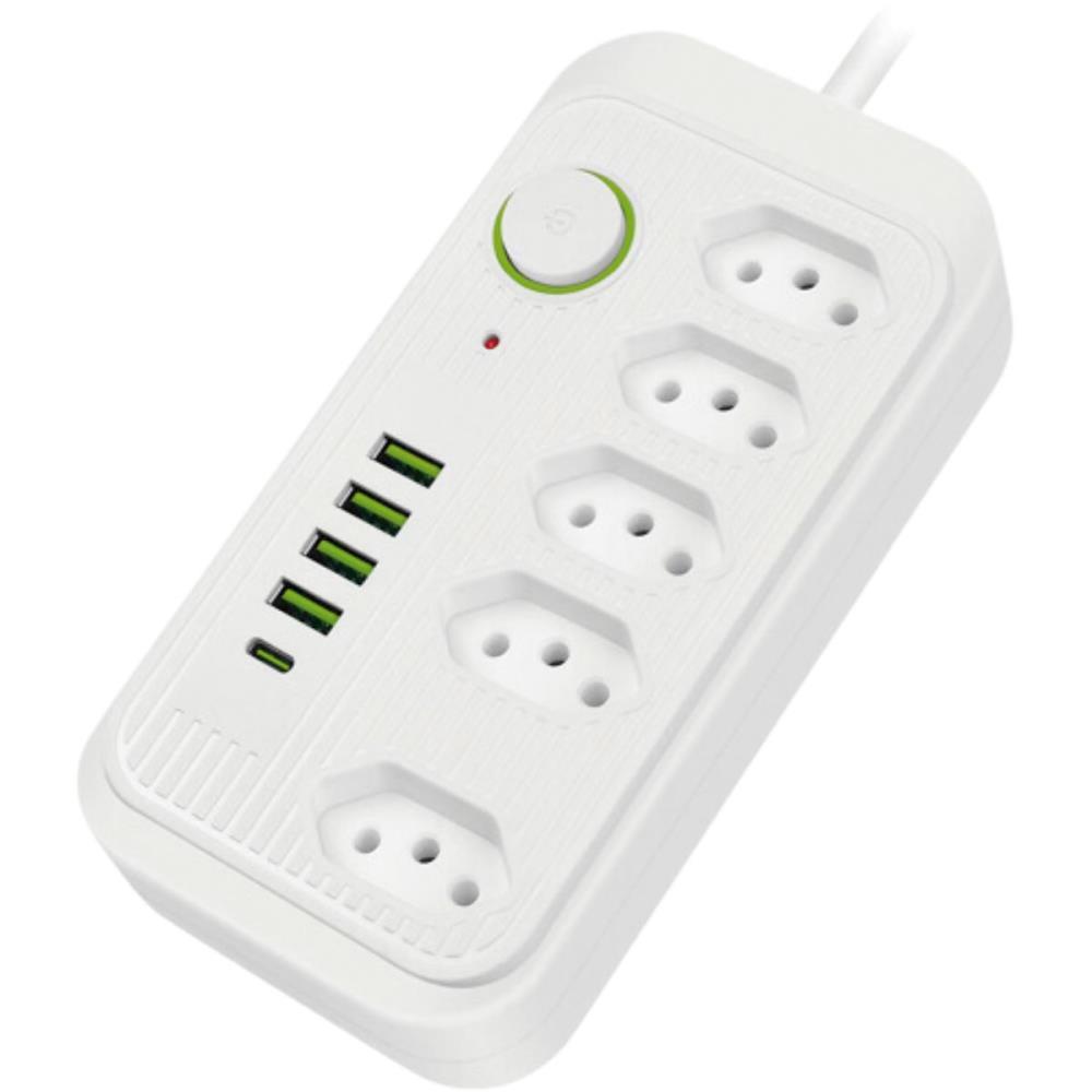 FILTRO DE LINHA 5 TOMADAS+USB 10A 2M FLEX UNIDADE