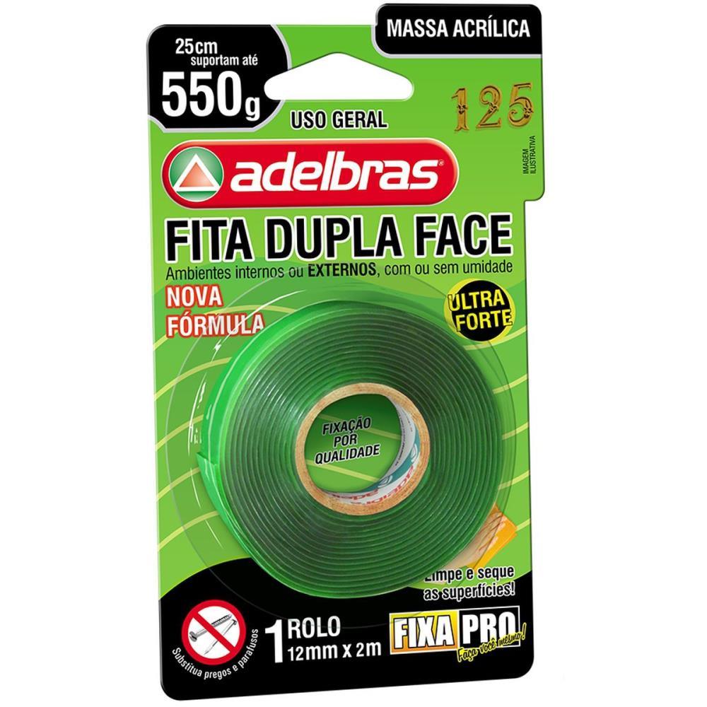 FITA DUPLA FACE FIXA PRO MASSA ACRILIC 12MMX2M ADELBRAS UNIDADE