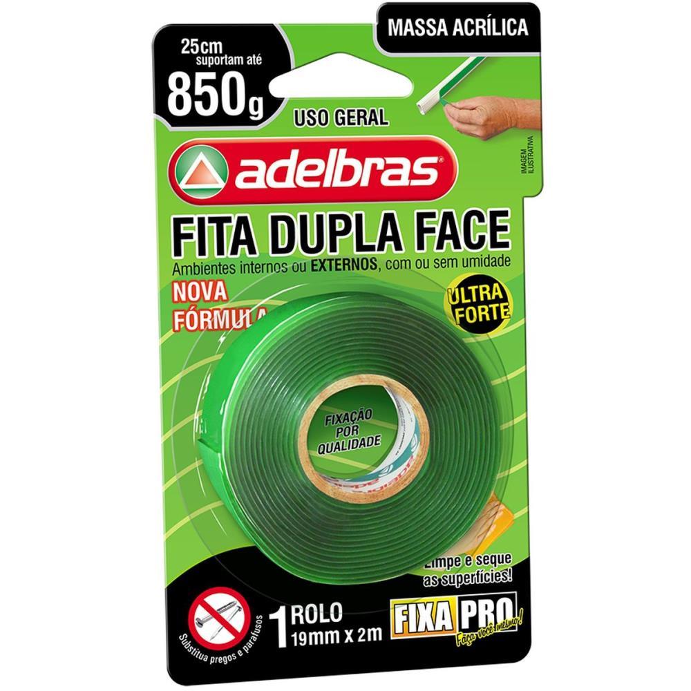FITA DUPLA FACE FIXA PRO MASSA ACRILIC 19MMX2M ADELBRAS UNIDADE