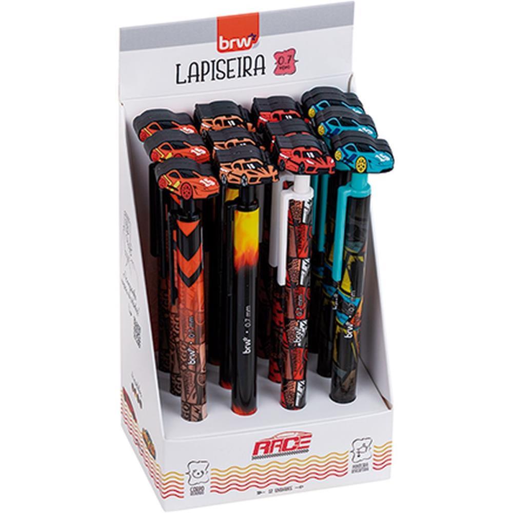 LAPISEIRA 0.7MM DIVERTIDA RACE PLAST.4MODELOS BRW DP.C/12