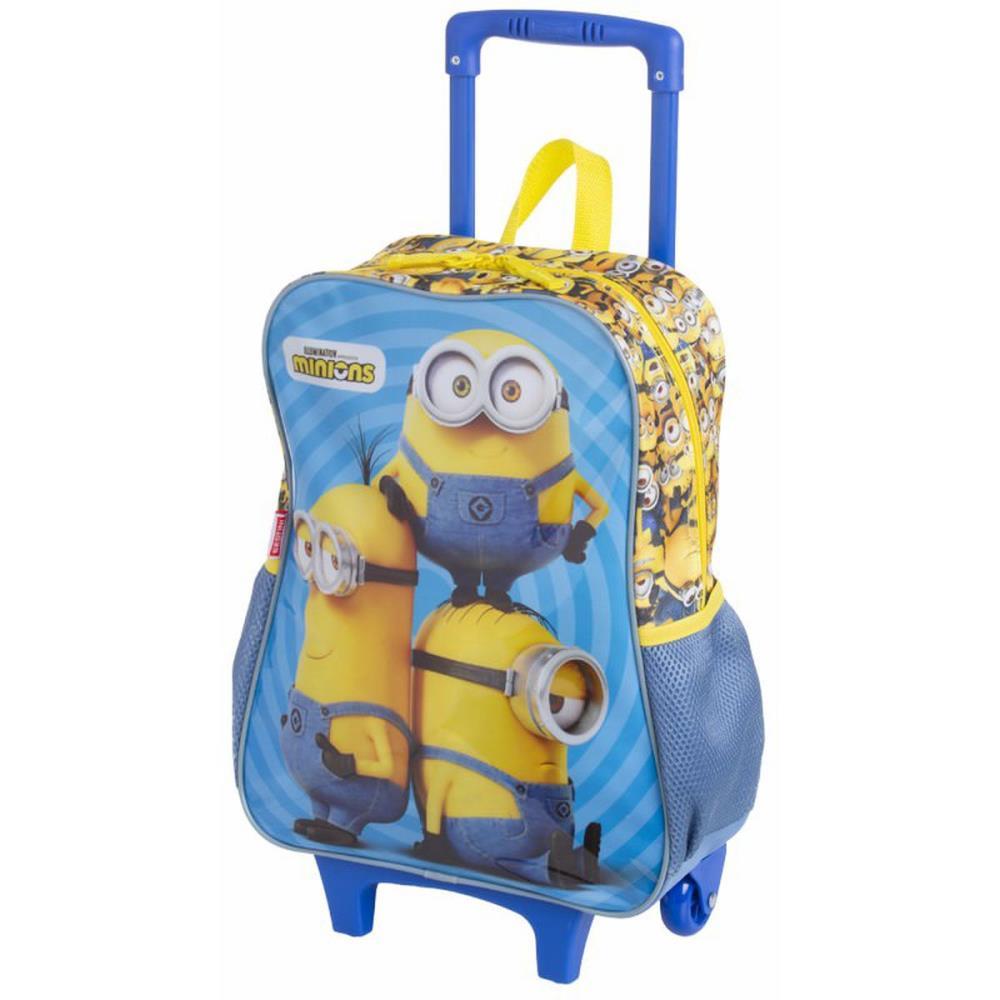 MOCHILA INFANTIL COM RODINHA MINIONS G 44CM SESTINI UNIDADE