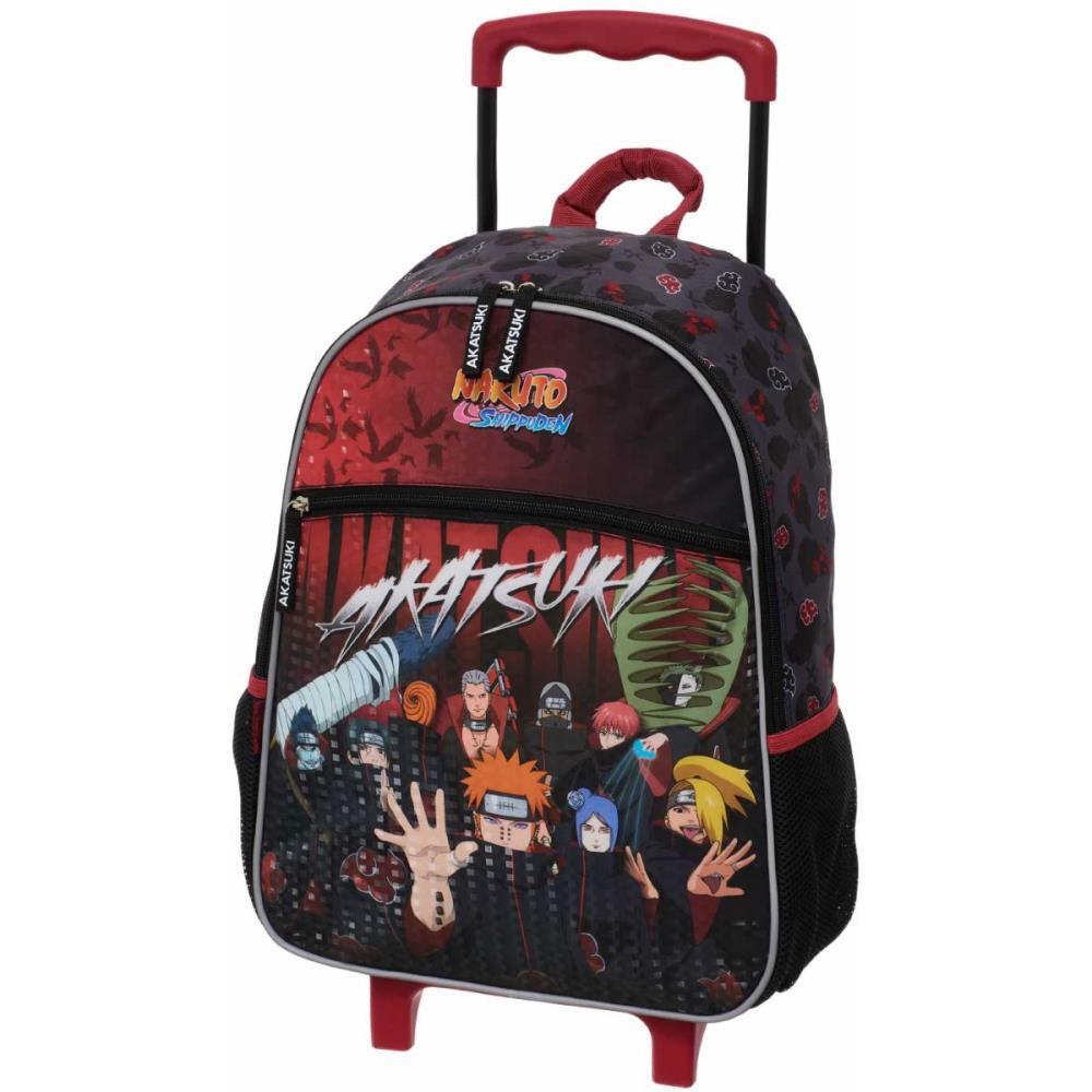 MOCHILA INFANTIL COM RODINHA NARUTO AKATSUKI RISING PACIFIC UNIDADE