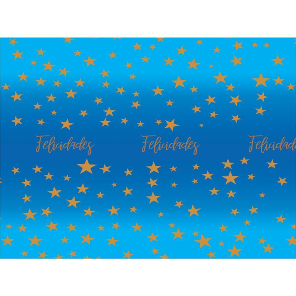 PAPEL PRESENTE BOBINA COUCHE 60CM.MOD.283 CEU ESTRELADO V.M.P. BO-100MTS