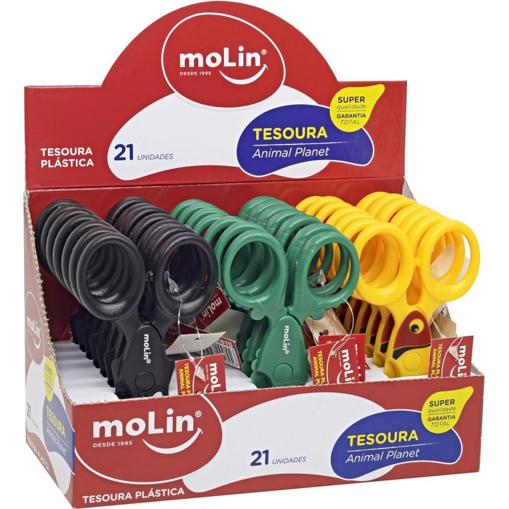 TESOURA ANIMAL PLANET 3MOD. PLÁSTICA MOLIN DP.C/21