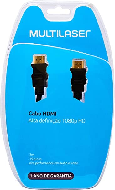 CABO HDMI MULTILASER PRETO 3M WI134