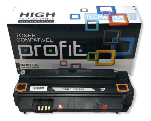 CARTUCHO TONER COMPATIVEL SAMSUNG MLT-D105L  ML1910 ML1915 ML2525W SCX4600 SCX4623FN  2.5K PROFIT