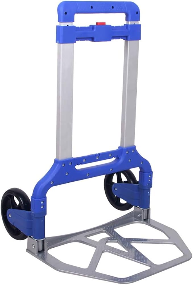 Carrinho de Mão Dobrável em Aluminio Carga Até 80Kg + Brinde Corda