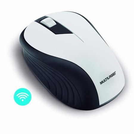 MOUSE S/FIO USB WAVE MULTILASER PRETO/BRANCO MO216