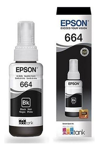 REFIL DE TINTA EPSON ORIGINAL 664 PRETO 70ML