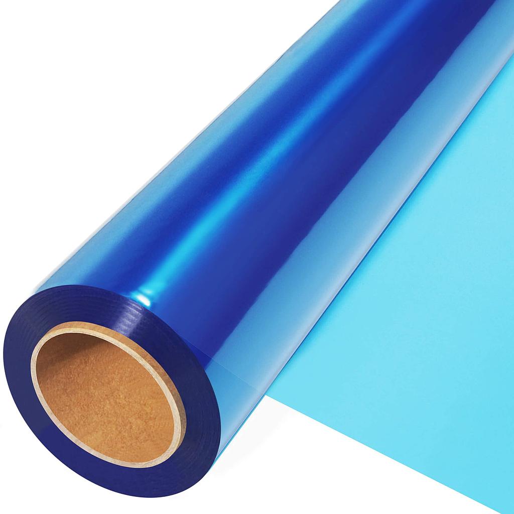 Papel Celofane 80Cmx1.00M Azul Vmp - Rolo com 50 Folhas
