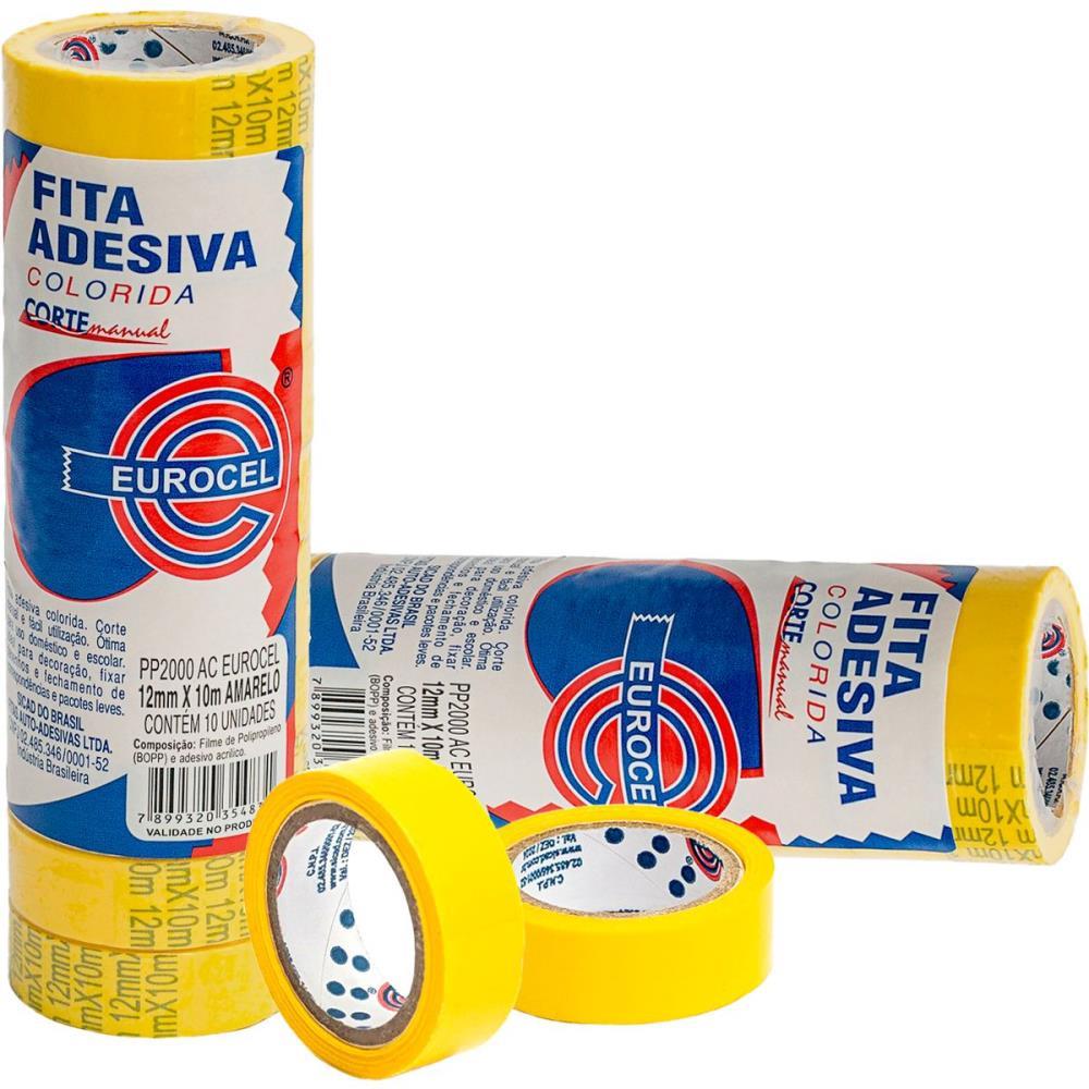Fita Adesiva Pp 2000 12Mmx10M Amarela Eurocel Unidade