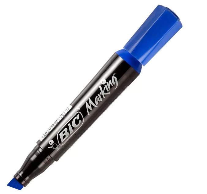 MARCADOR PERMANENTE RECARREGAVEL BIC MARKING AZUL