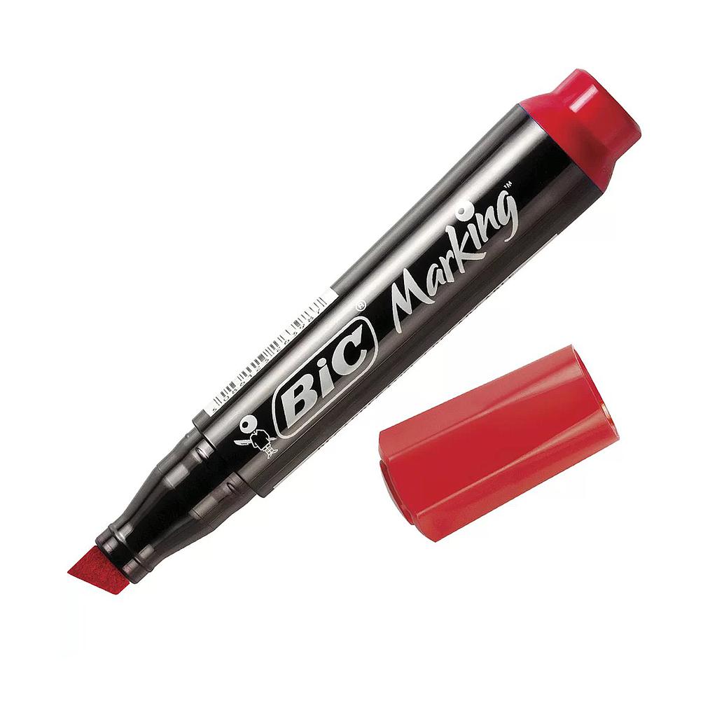 MARCADOR PERMANENTE RECARREGAVEL BIC MARKING VERMELHO