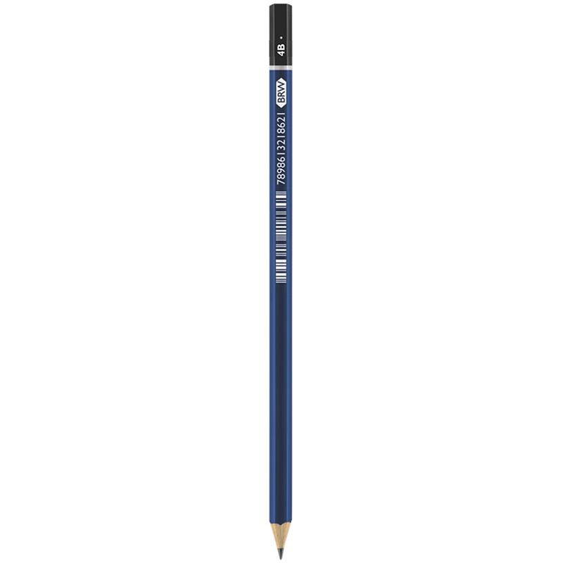 LAPIS PRETO (TECNICO) MADEIRA 4B PRETO ESC/MUITO MAC - BRW BL.C/12
