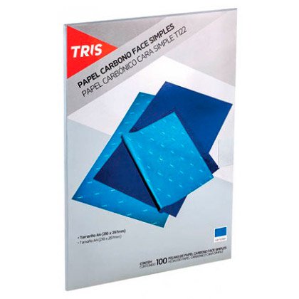 CARBONO TRIS-T122 PAPEL SIMPLES AZ C/100