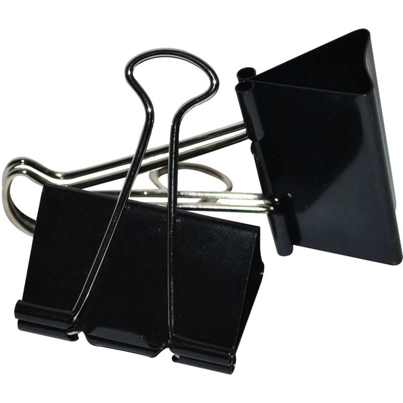 PRENDEDOR DE PAPEL JOCAR BINDER 41MM PRETO LEONORA POTE 24 UNIDADES