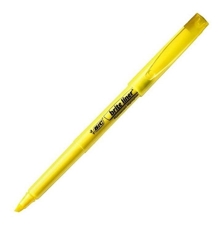 MARCA TEXTO BIC BRITE LINER AMARELO UNIDADE