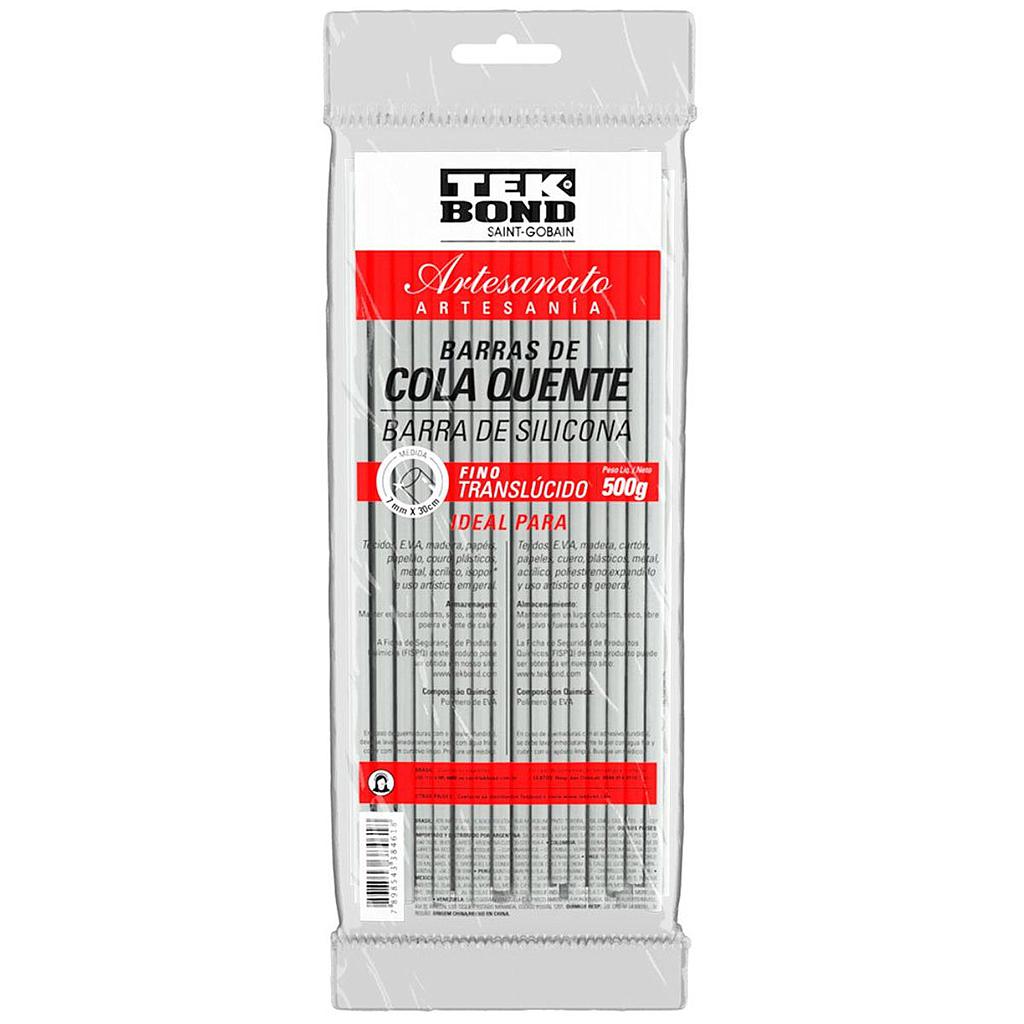 COLA QUENTE BASTAO TEKBOND TRANSLUCIDA FINA 7X30 COM 500G
