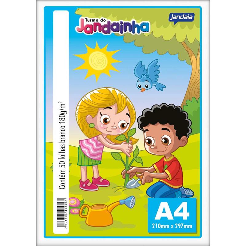 PAPEL SULFITE A4 JANDAINHA 60K 180GRS BRANCO JANDAIA PCT COM 50 FOLHAS