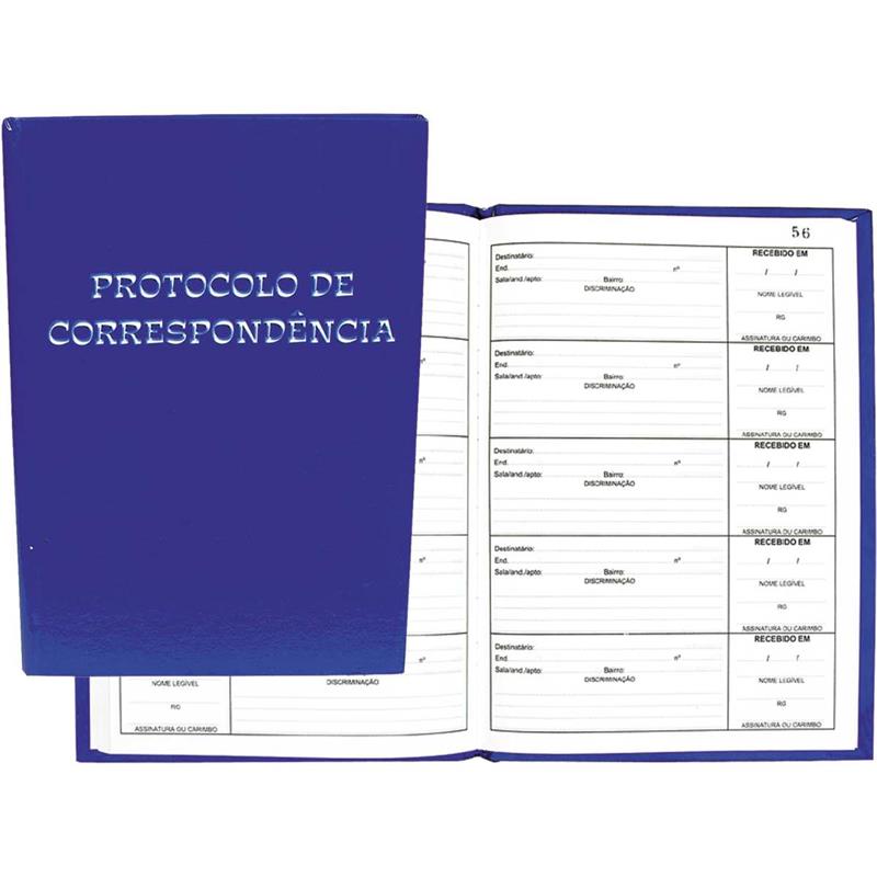 LIVRO PROTOCOLO DE CORRESPONDÊNCIA 1/4 100 FOLHAS TAMOIO