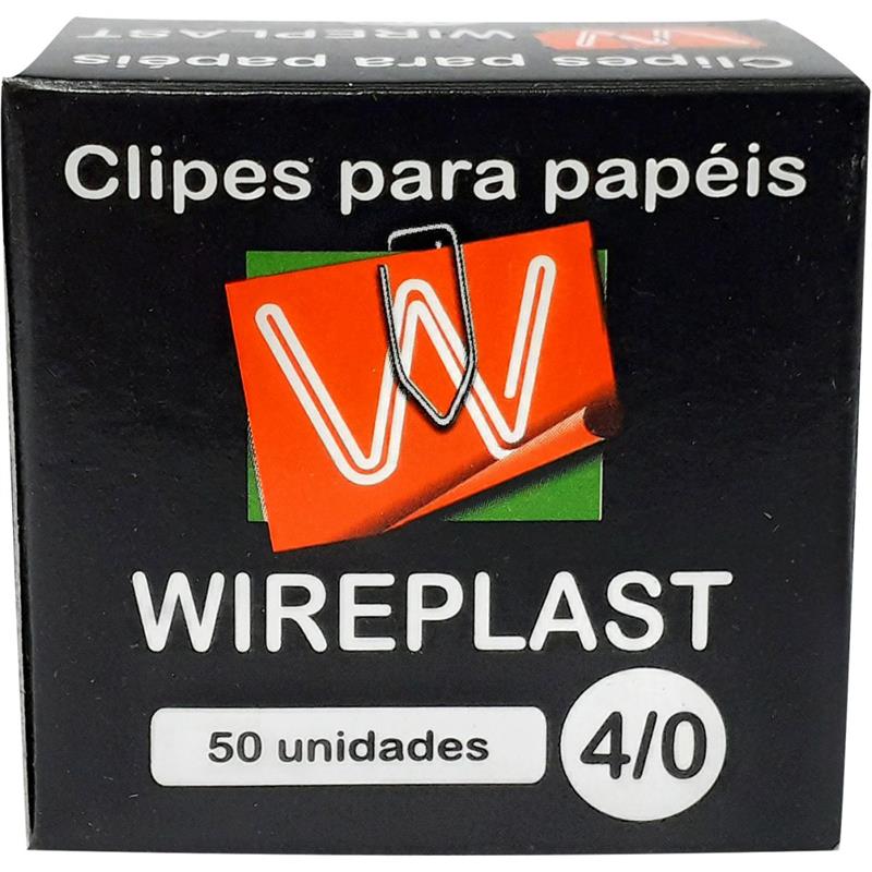 CLIPS GALVANIZADO AÇO 4/0 COM 50 UNIDADES WIREPLAST