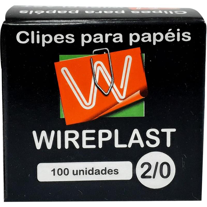 CLIPS GALVANIZADO AÇO 2/0 COM 100 UNIDADES WIREPLAST