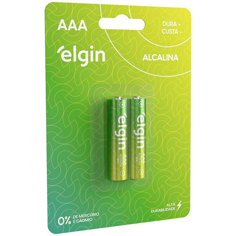 PILHA ALCALINA PALITO AAA - ELGIN BL.C/02