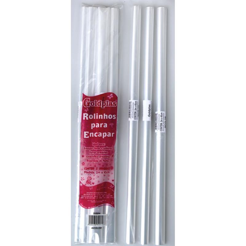 PLÁSTICO PARA ENCAPAR (2 M) 45CM INCOLOR - GOLDPLAS PCT.C/05
