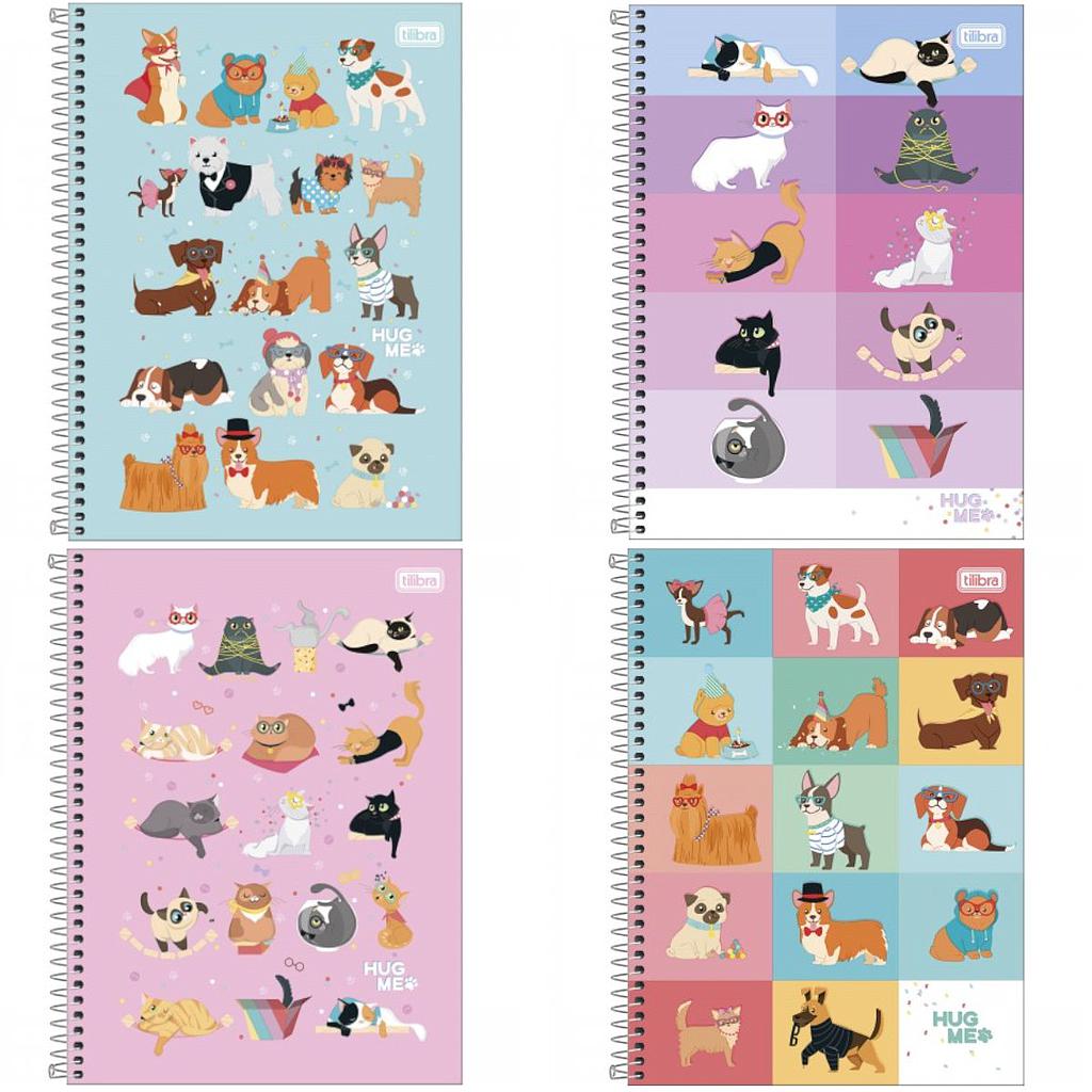 CADERNO TILIBRA ESPIRAL C/D UNIVERSITARIO HUG ME 80 FOLHAS COM 4