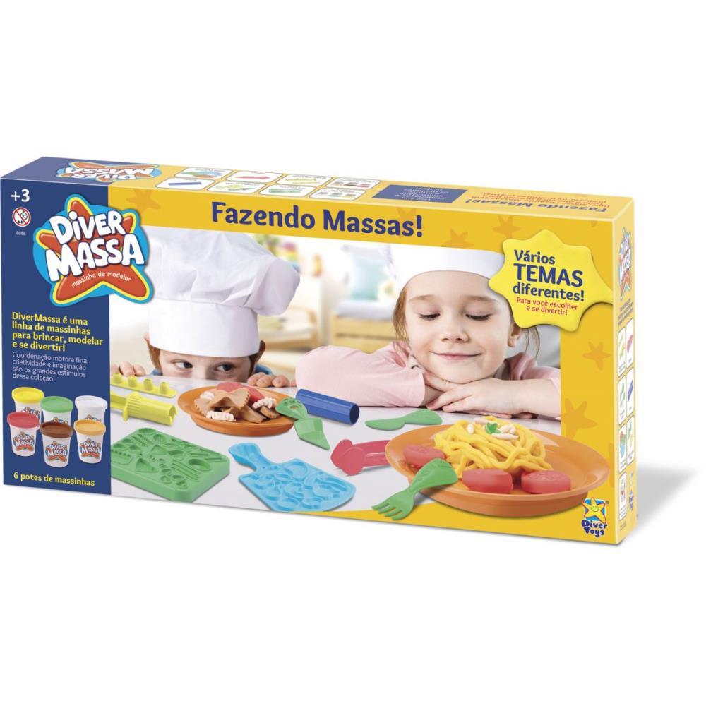 MASSA PARA MODELAR CRIATIVA FAZENDO MASSAS C/ACESSORIOS DIVERTOYS UNIDADE